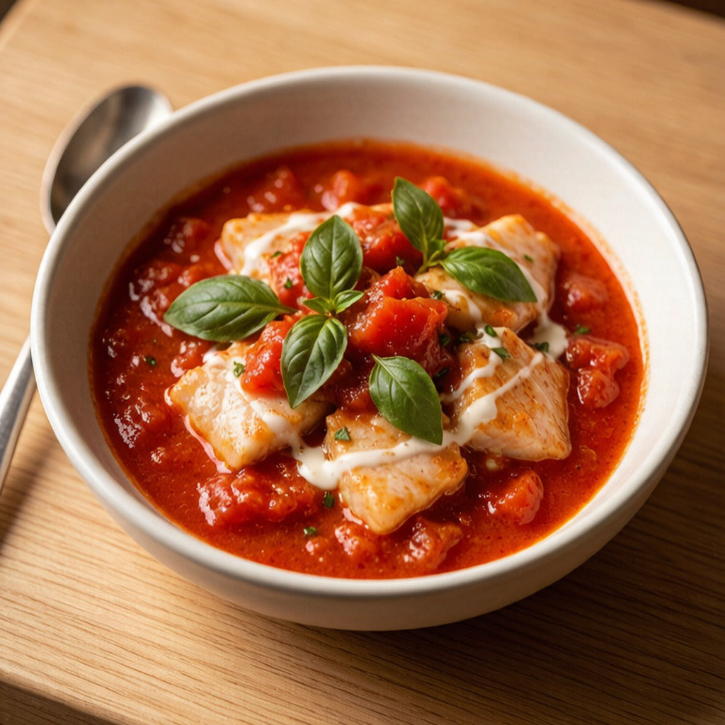 Basa in a tomato and herb stew